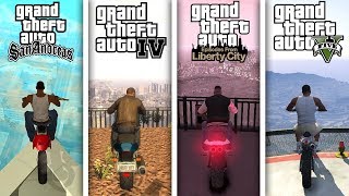 Прыжки на мотоциклах ? с САМЫХ ВЫСОКИХ ЗДАНИЙ ? во всех играх GTA !!!