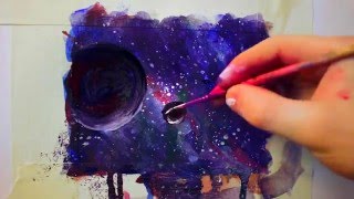 Как нарисовать КОСМОС акварелью