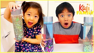 Make your own Sensory Bottle with Ryan and more fun kids arts and craft activities!!