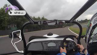 RLM racing MK Indy rr playing with a McLaren 720s  at oulton park