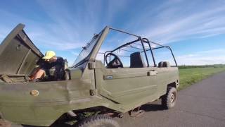 Покатушки на Лунтике или ЛуАЗ 969 в озере.