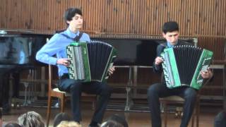 Дуэт баянистов "Веселый джаз". The duo accordionists "Merry Jazz"