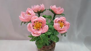 Анемоны  мастер класс цветы из бисера!!!/Anemones master class flowers from beads !!!