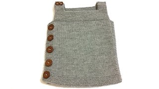 Yandan Düğmeli Kolay Bebek Yeleği Nasıl Yapılır? (Baştan Sona Anlatım) - örgü modelleri - knitting