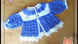 Детский жакетик крючком - Часть 1. Children's jacket crocheted Part 1
