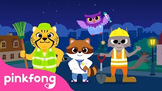 Héroes Nocturnos | Canción de Trabajos | Pinkfong Canciones Infantiles