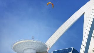 Burj Al Arab Jumeirah helipad hosts record breaking kitesurfing jump