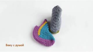 Следки - тапочки (сапожки) детские. Слайд-шоу. // How to crochet.