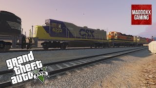 N.S + CSX + BNSF + Union Pacific + CP Engines in GTA 5 | 1440p 60 Fps | MaddoxxGaming