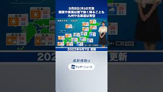 【夕方の1分天気】2022年9月8日(木)の天気予報 #shorts
