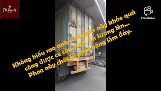 Xe container cõng cầu vượt An Sương