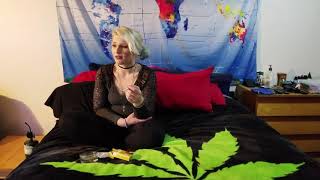 Smoking Girls 2019   Leah smokes her American Spirit cigarette on my bed