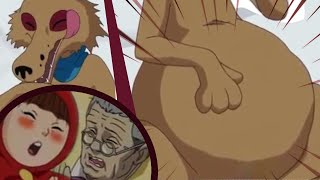 Wolf swallows Little Red and grandma whole! ? Vore