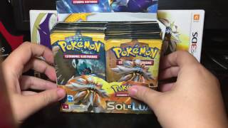 Unboxing BOOSTER BOX Pokemon Sol e Lua - COPAG