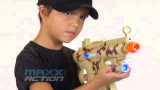 Maxx Action 24" Toy Tactical Machine Gun with Electronic Sound, Lights, and Vibration