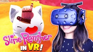 FACE-TO-FACE WITH THE SLIMES! - Let's Play Slime Rancher: VR Playground (HTC Vive Wireless Adapter)