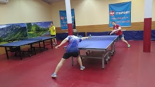 настольный теннис - прием подачи косой срезкой - эффективный способ приёма подачи