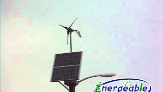 Lampadaire autonome DEL 12 V solaire/éolien