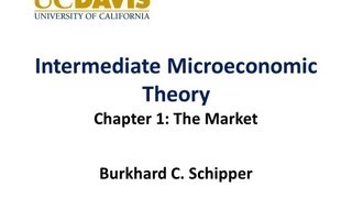 Intermediate Microeconomics - Chapter 1 The Market