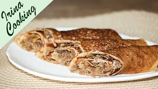 Ржаные Тонкие Блины с Мясом ? Блинчики на Цельнозерновой Муке ○ #ПП ○ Ирина Кукинг