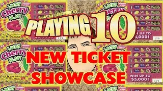 NEW TICKET SHOWCASE (WINNER!) - LUCKY CHERRY BLAST! - Playing10 - The Scratch-Off Series!