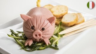 Come fare un maialino di prosciutto - Tutorial di VisualFood