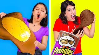 COKELAT LEZAT VS BENDA ASLI! || Tantangan Makanan Manis oleh 123 Go Like!