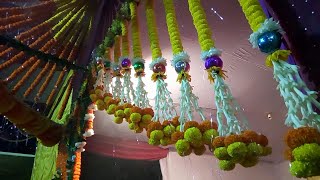 Mandap decoration ideas/Very easy flower decoration ideas/Mandap sajane ka tarika