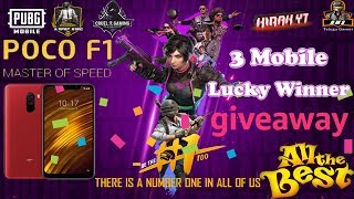 3 Poco F1 Giveaway!!! |PUBG MOBILE Live HYPeR KiNG || Noob Game Play #HYPERKING #HYPERSQUARD #26