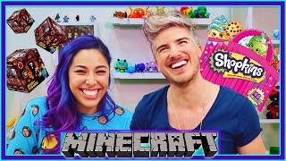 MINECRAFT & SHOPKINS UNBOXING CHALLENGE W/ IHASCUPQUAKE!