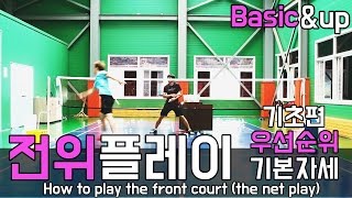 (ENG)네트플레이 기본자세+우선순위, How to play the front court ㅣ&UPBADMINTON 앤업배드민턴