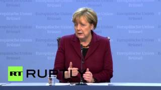 Belgium: Merkel holds presser after EU-Turkey summit in Brussels