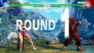 Street Fighter V Chun Lee VS Akuma (очень слабый соперник)