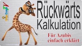 Rückwärtskalkulation einfach erklärt - Prüfungswissen für Azubis ★ GripsCoachTV