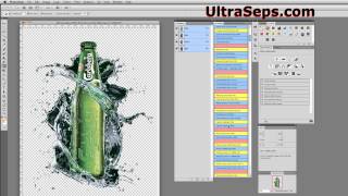 Adobe Photoshop T-Shirt Color Separations Simulated Process Color Beer Bottle Artwork