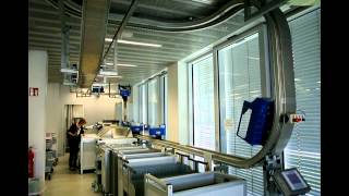 Telelift - single book transportion system in library, Stuttgart, Germany