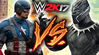WWE 2K17 : Black Panther VS Captain America - SmackDown Indonesia