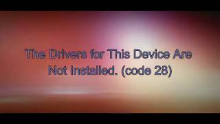 How to Solve Code 28 Error
