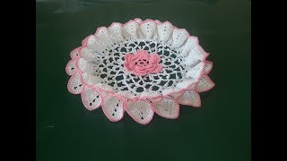 Салфетка объемная крючком/ Crochet napkin