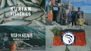 F/V Ava Jane crew setting the net to catch wild sockeye salmon is Bristol Bay, AK.