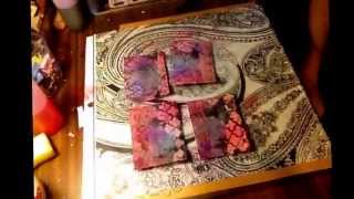 Russia theme ATC's cards. Using inks modelling paste, fabric, and binder clips oh my. Hope you enjoy