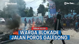 Bakal Cakades Gagal Seleksi, Warga Blokade Jalan Poros Galesong Takalar