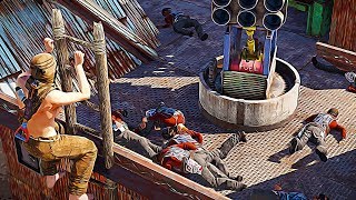 RUST - Соло против клана из 15 человек! Защитил клан Trausi от рейда в  Раст Rust