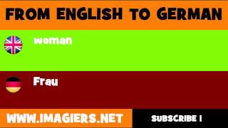 DEUTSCH ENGLISCH = Frau