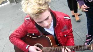 John Grimes (Jedward) Playing The Guitar To Us