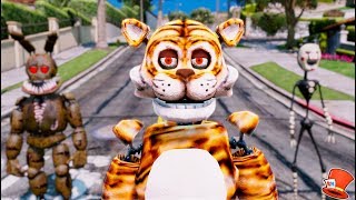 NEW FNAF TIGER ANIMATRONIC! (GTA 5 Mods FNAF RedHatter)