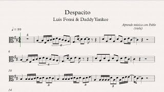 DESPACITO: Viola (partitura con playback)