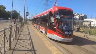 Трамвай, маршрут №60 71-931М "Витязь-М" б.8908 (17.08.2019) Санкт-Петербург
