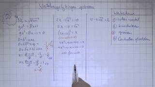 HAVO4wisB_H_7 Wortelvergelijkingen oplossen
