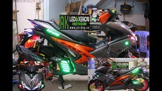 NVX độ Full ĐỘC ĐỈNH như này chưa? Tem Đèn + AudiA9 + Mắt Cú+ Led Két Nước,LọcGió + Logo Led_ AKShop
